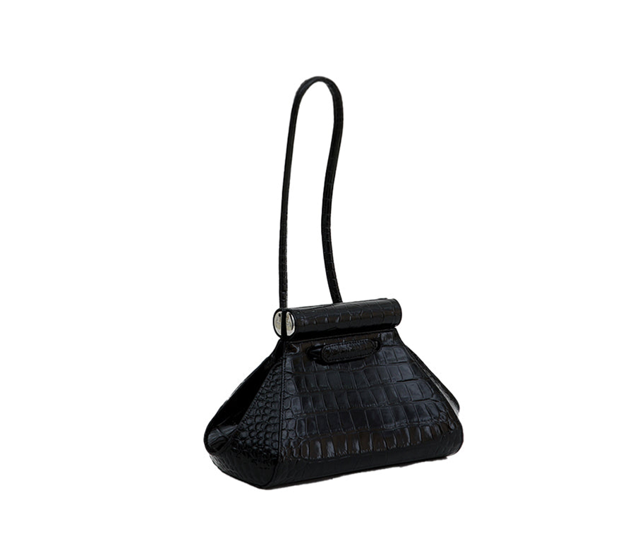 Any Bag - Black (Croc Embossed)