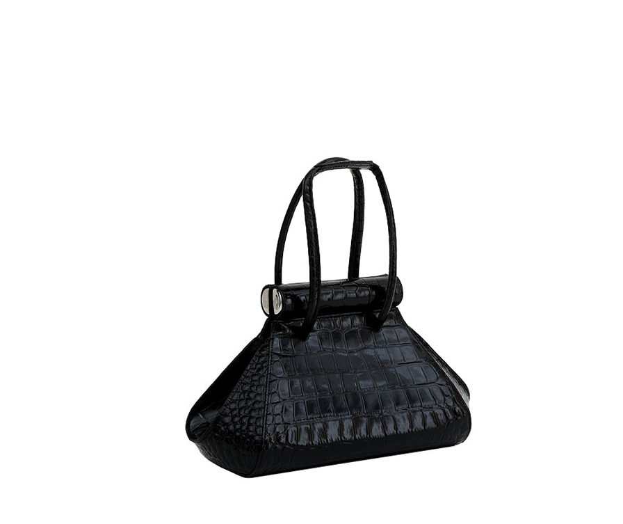 Any Bag - Black (Croc Embossed)