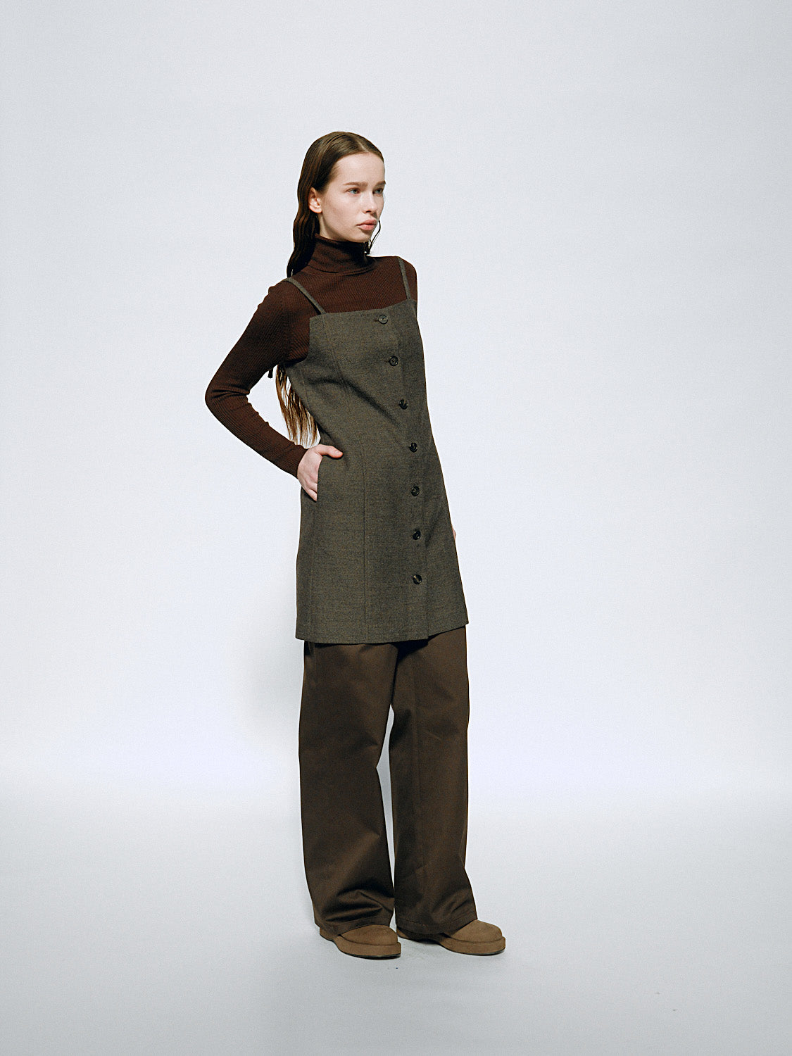 Irene Mini Dress – Brown
