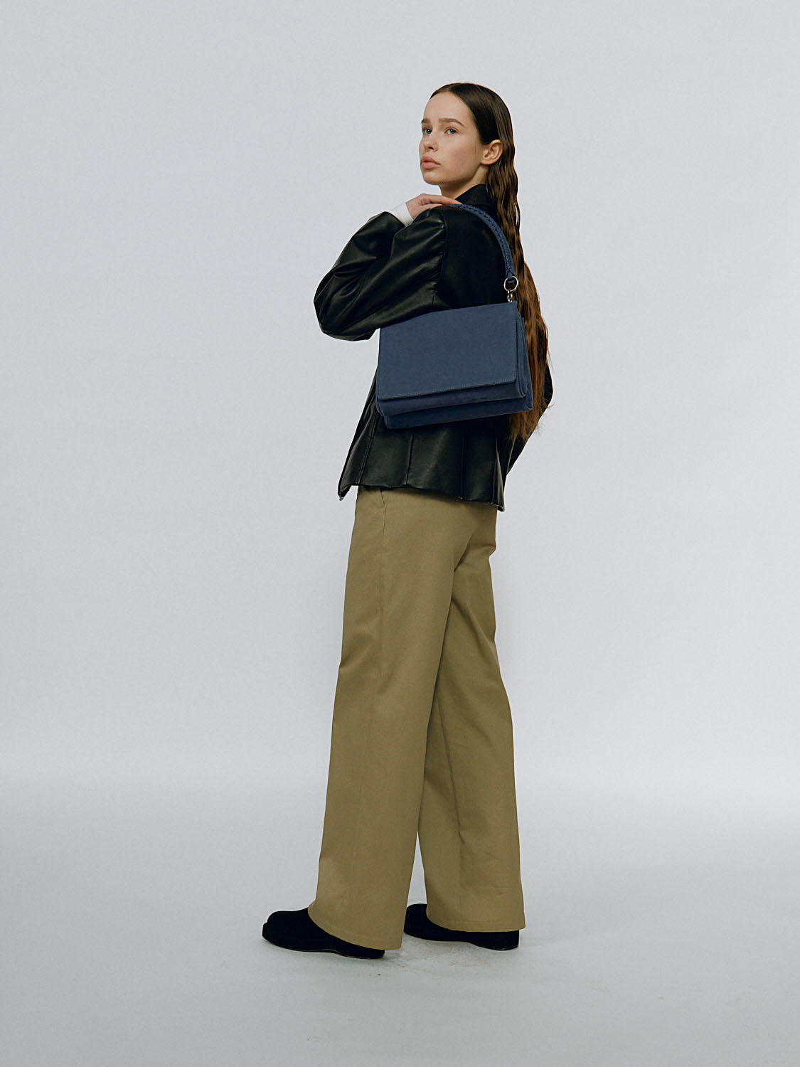 Fame Medium Bag - Smoky Blue (Nubuck)