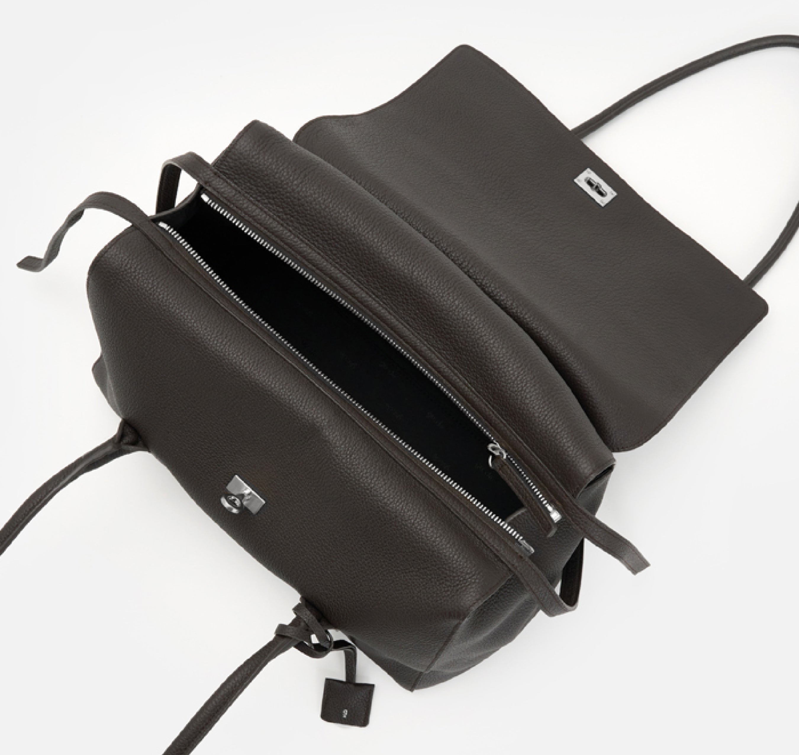 Journey Bag - Dark Brown (Silver Tone H/W)