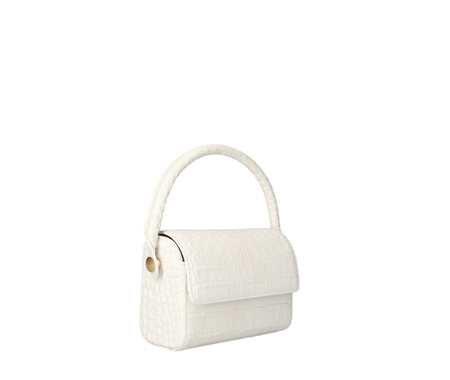 Song Yi Bag - Milk (Croc Embossed)