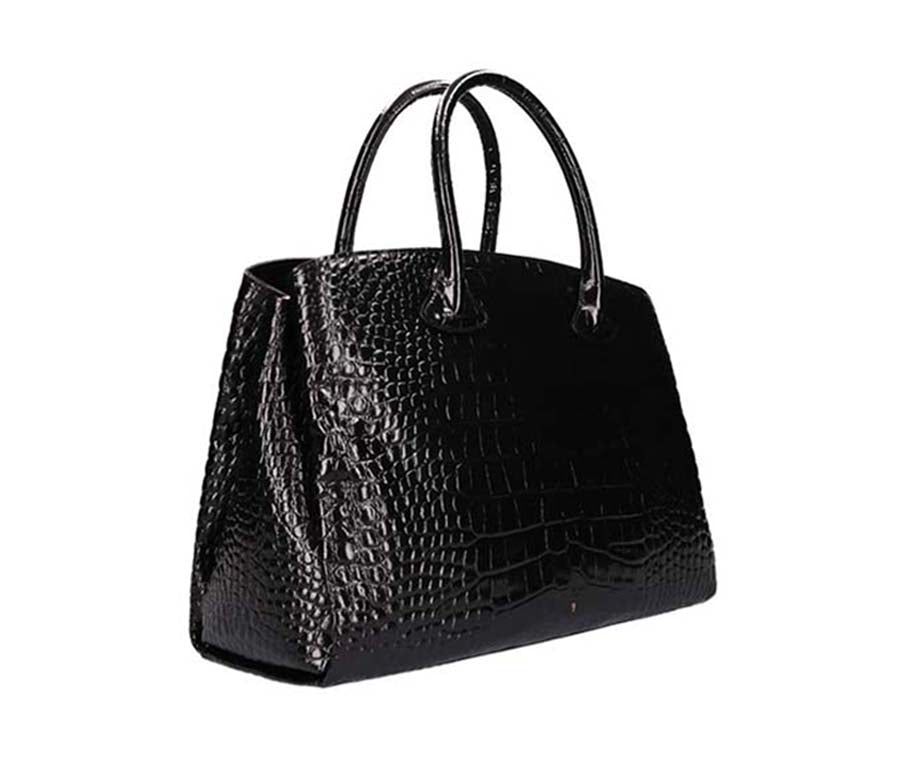 Rufos Bag - Black (Croc Embossed)