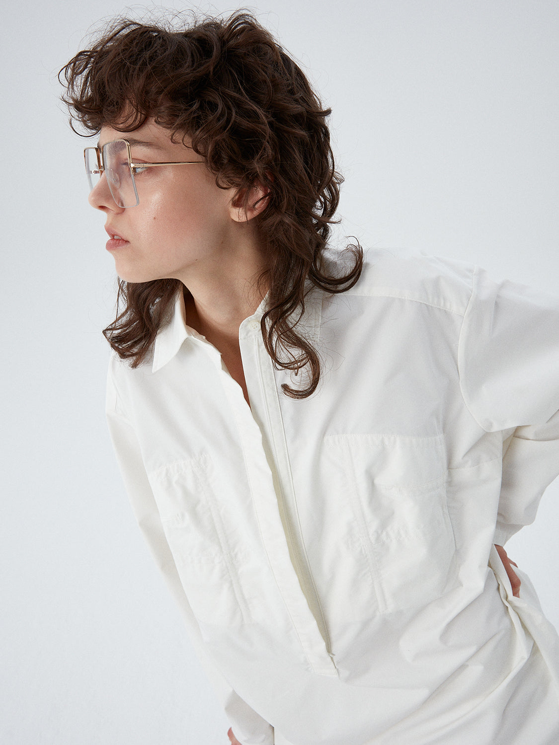 Karina Bustier Shirt Dress - White