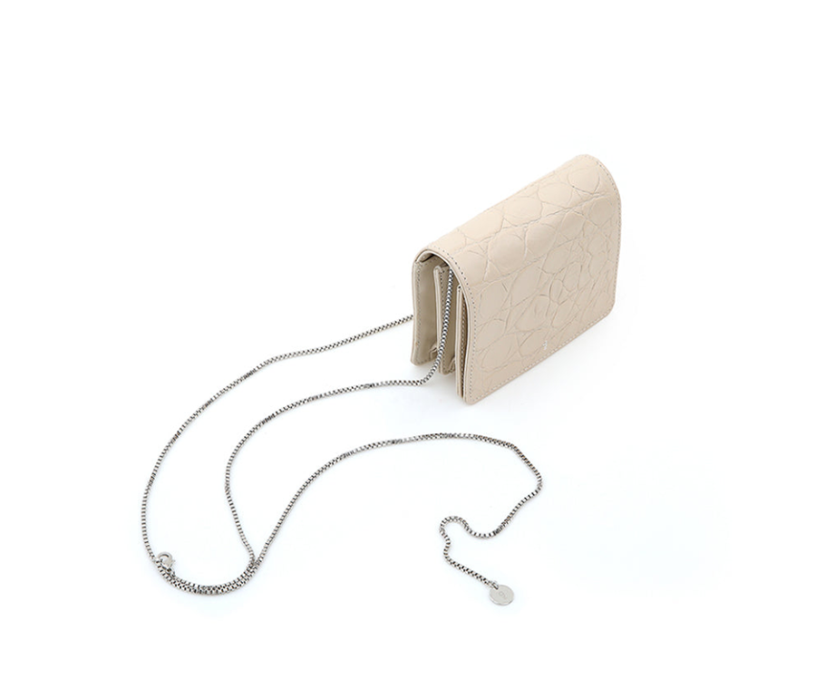Tiny Bag - Powder (Croc Embossed)