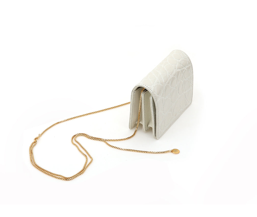 Tiny Bag - Cream (Croc Embossed)