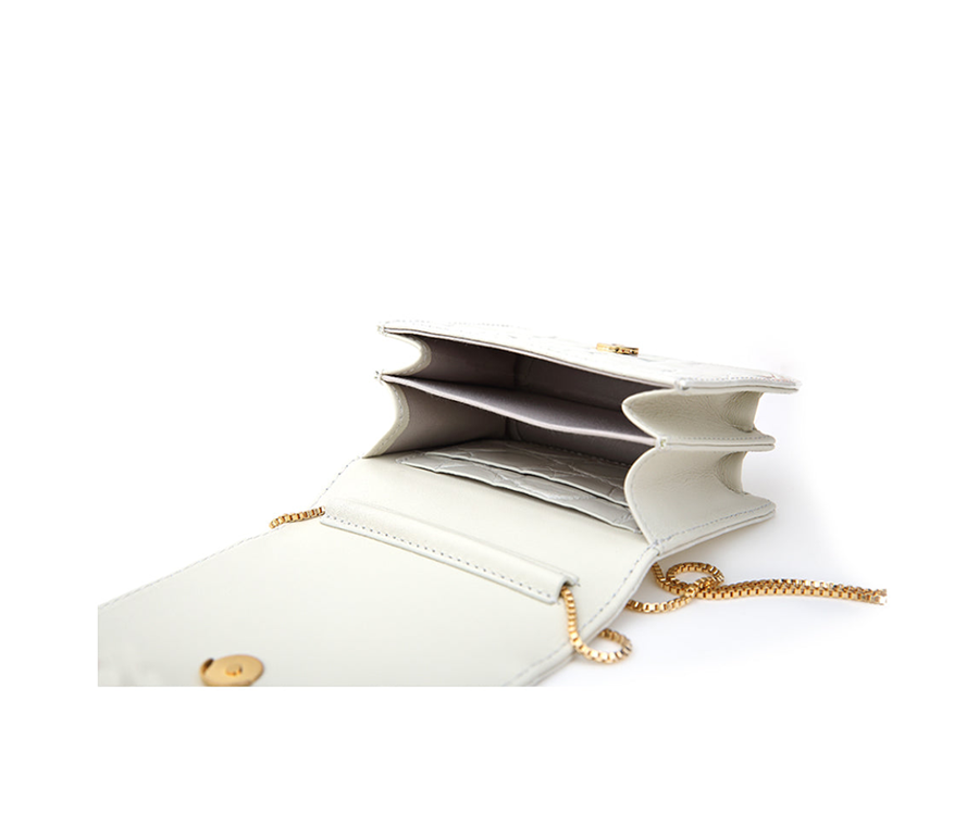 Tiny Bag - Cream (Croc Embossed)