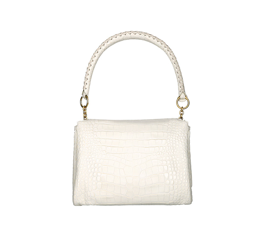 Fame Medium Bag - Coconut Milk (Croc Embossed)