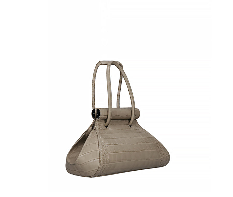 Any Bag - Beige (Croc Embossed)