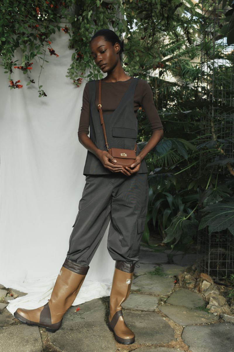 Journey S バッグ - チェスナット (スエード)