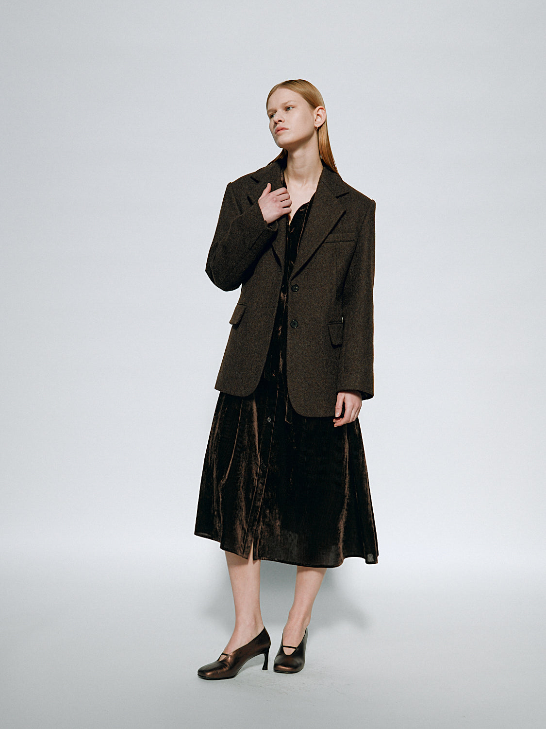 Leanna Shirt Dress - Umber (Stripe)