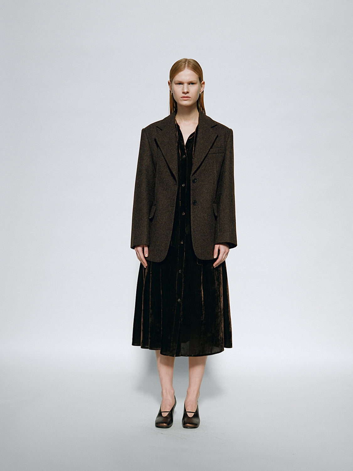 Leanna Shirt Dress - Umber (Stripe)