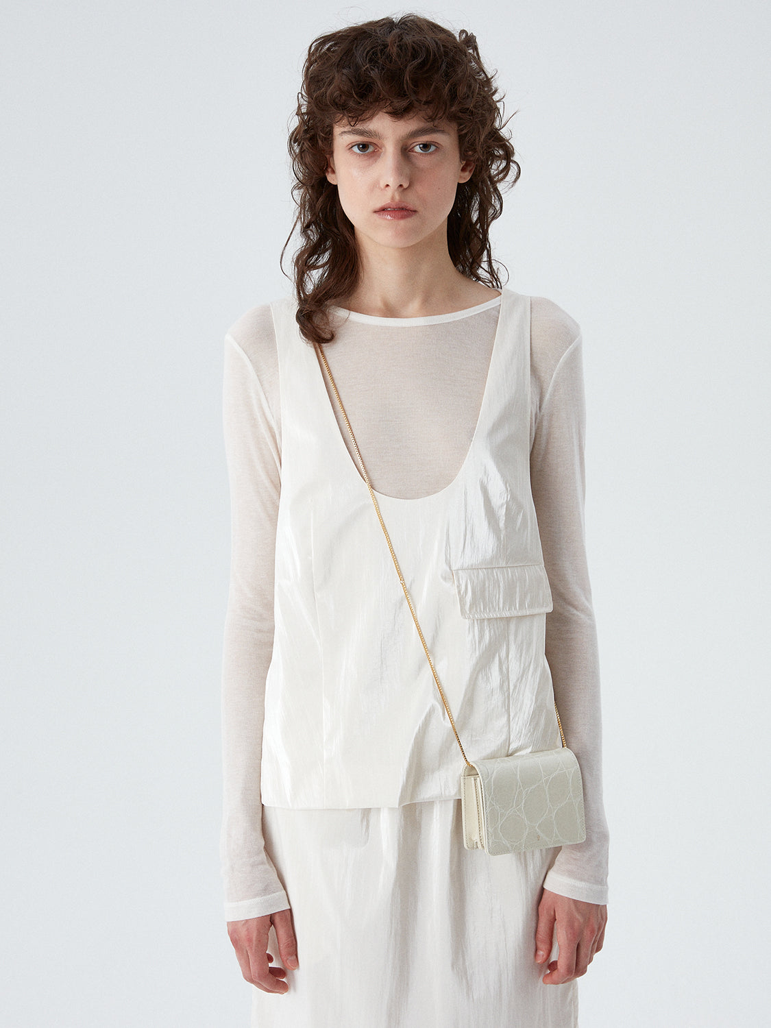Tiny Bag - Cream (Croc Embossed)