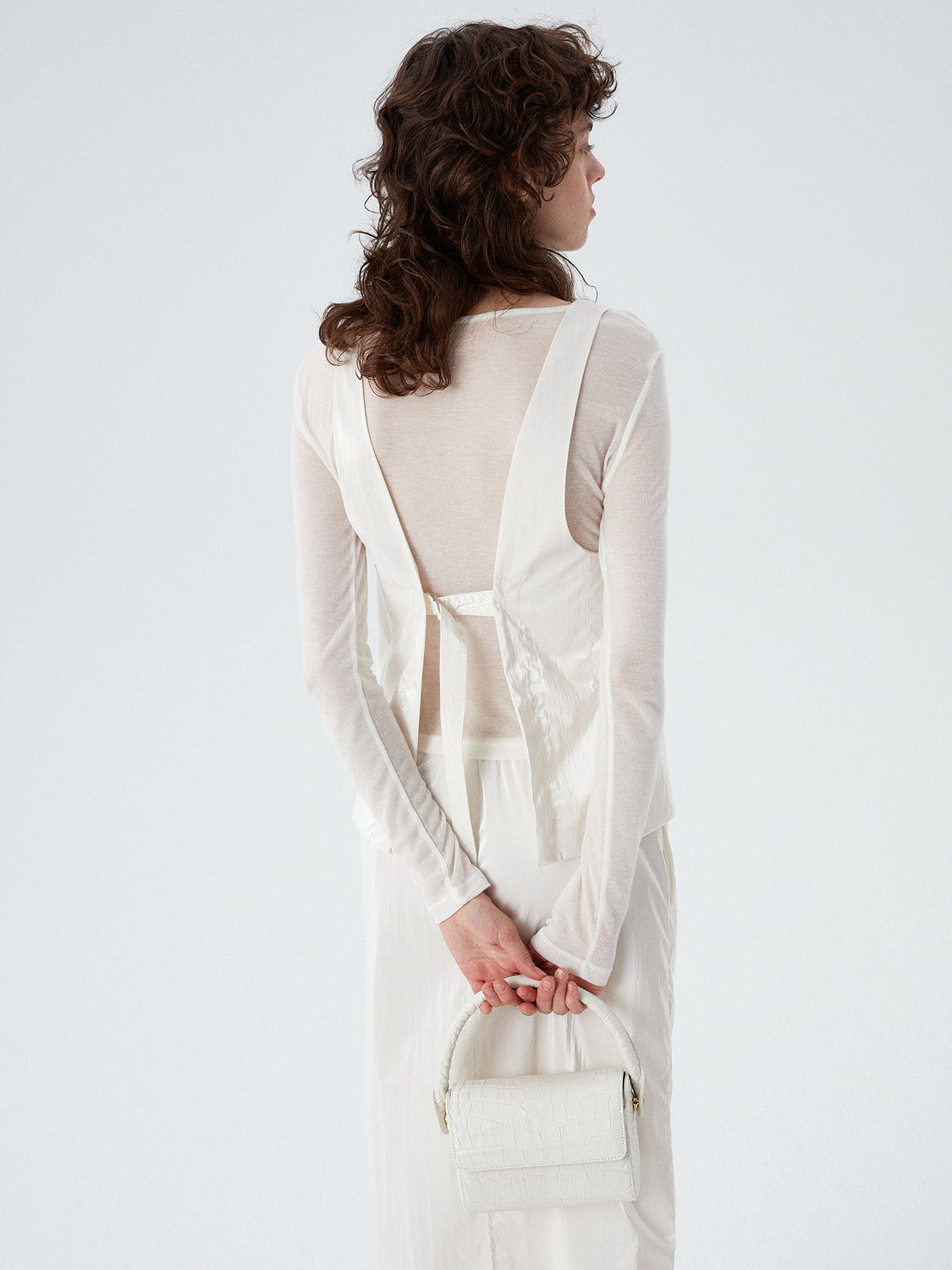 Song Yi Bag - Milk (Croc Embossed)
