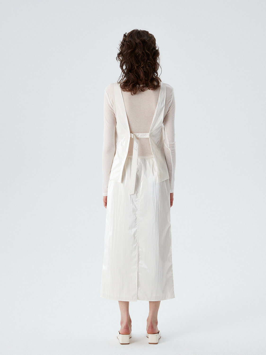 Eve Midi Skirt - Pearl