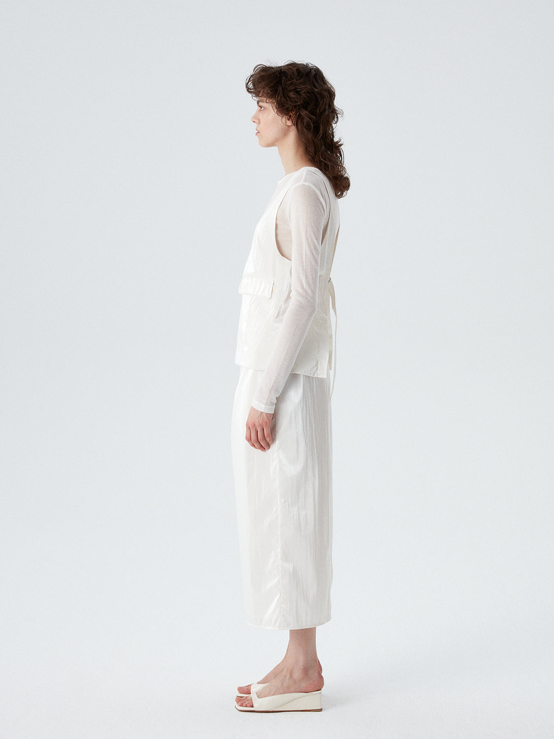 Eve Midi Skirt - Pearl