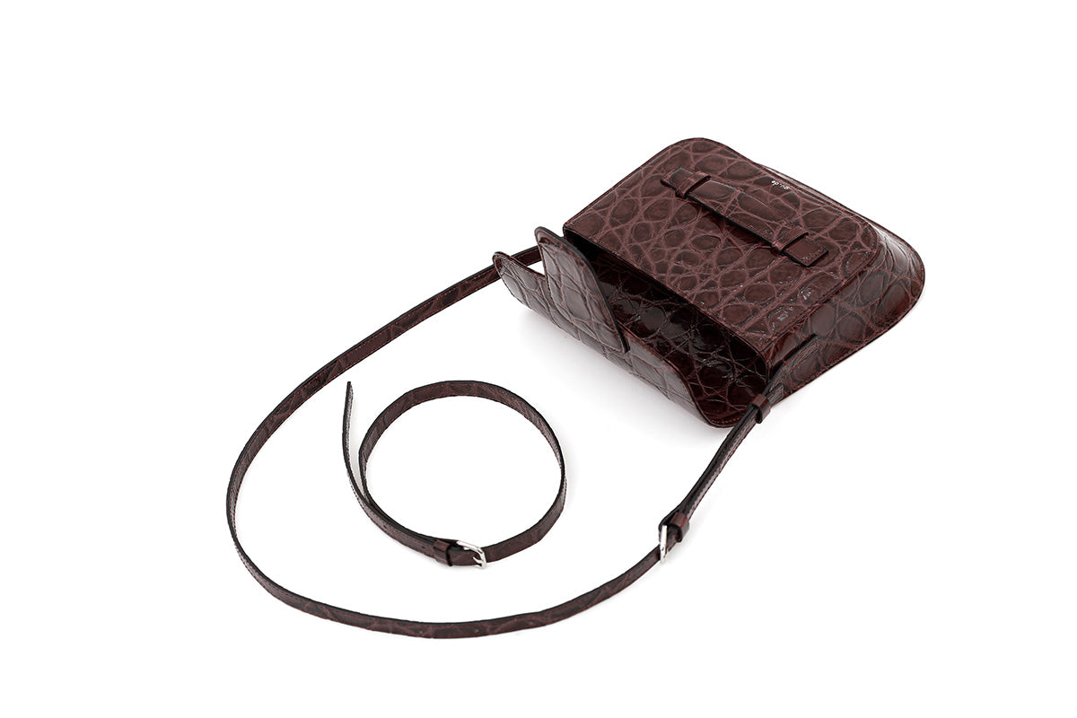 Evie Bag - Plum (Croc Embossed)