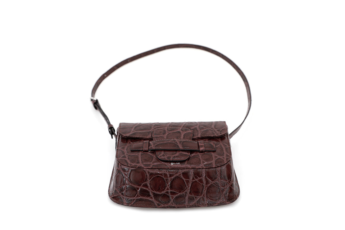 Evie Bag - Plum (Croc Embossed)