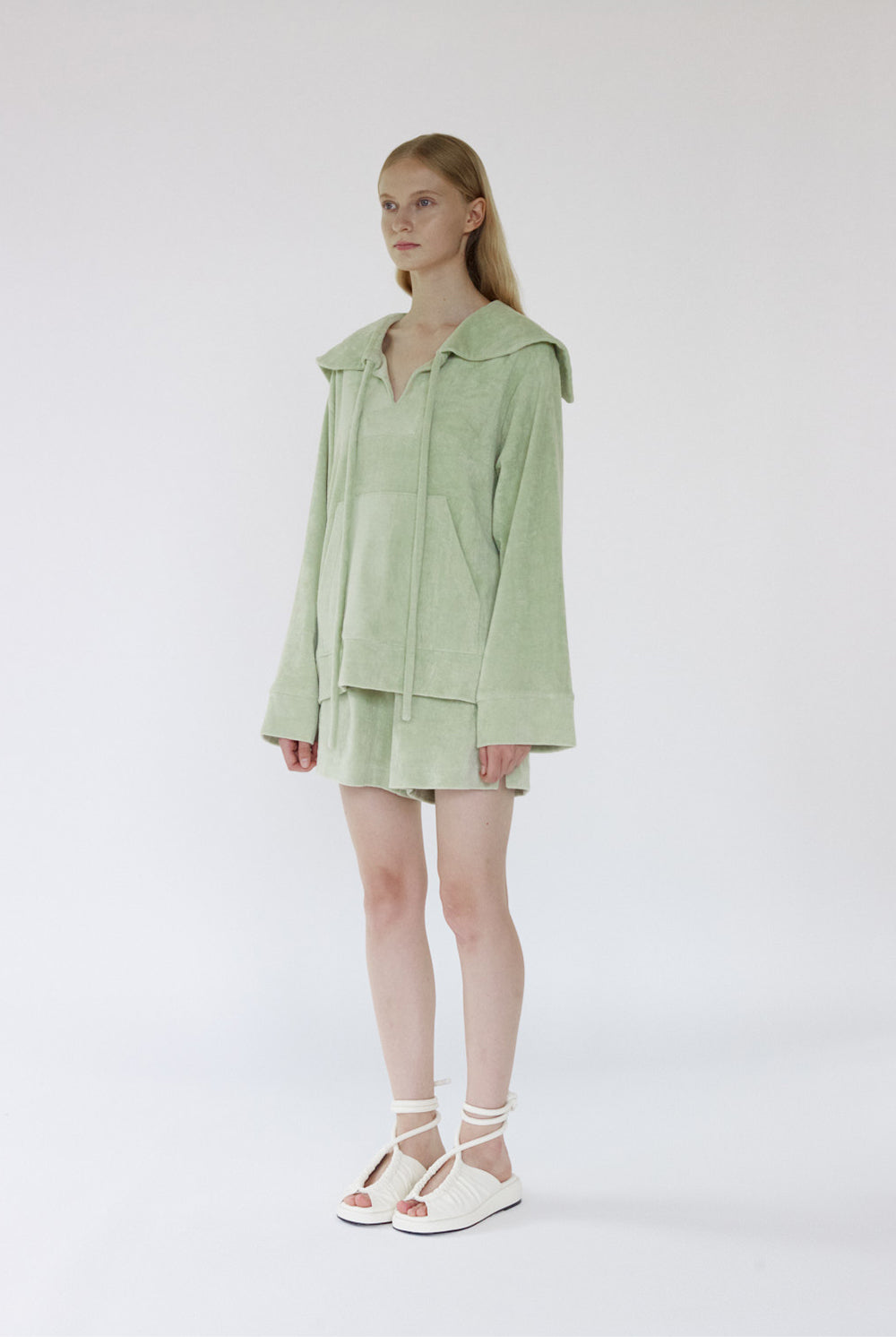 Brie Sailor Collar Top - Jade