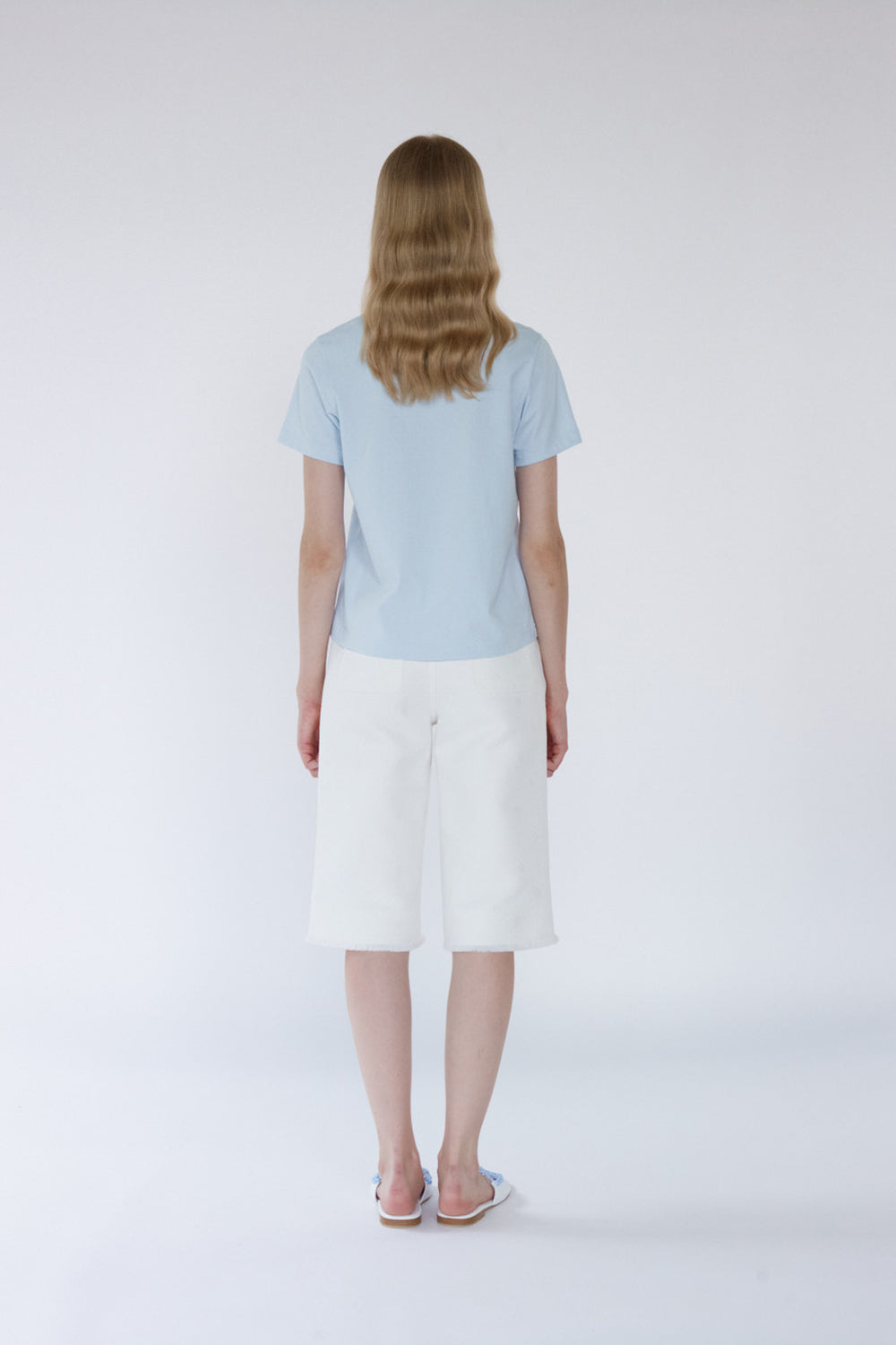 Lana Crewneck Top - Baby Blue