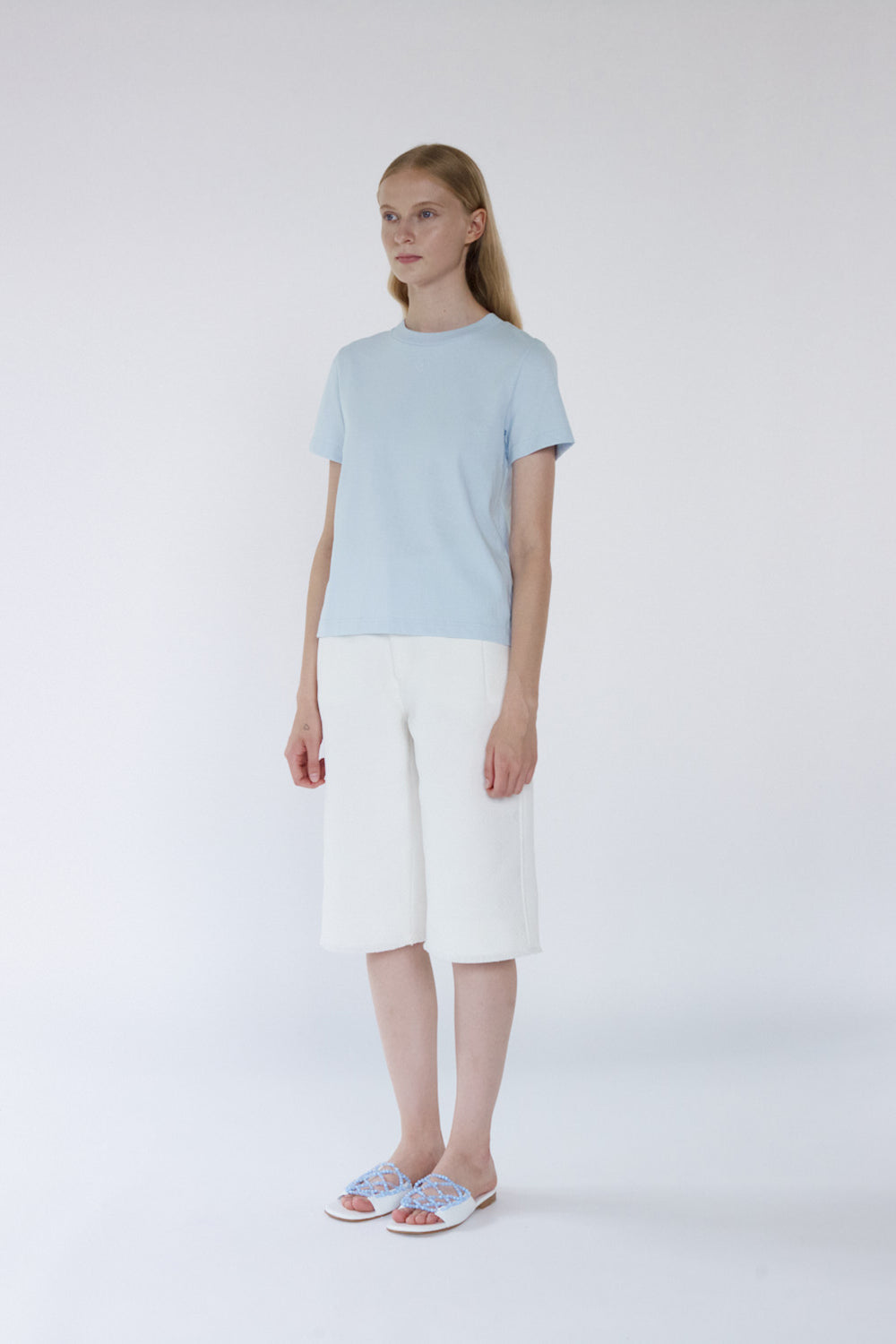 Lana Crewneck Top - Baby Blue