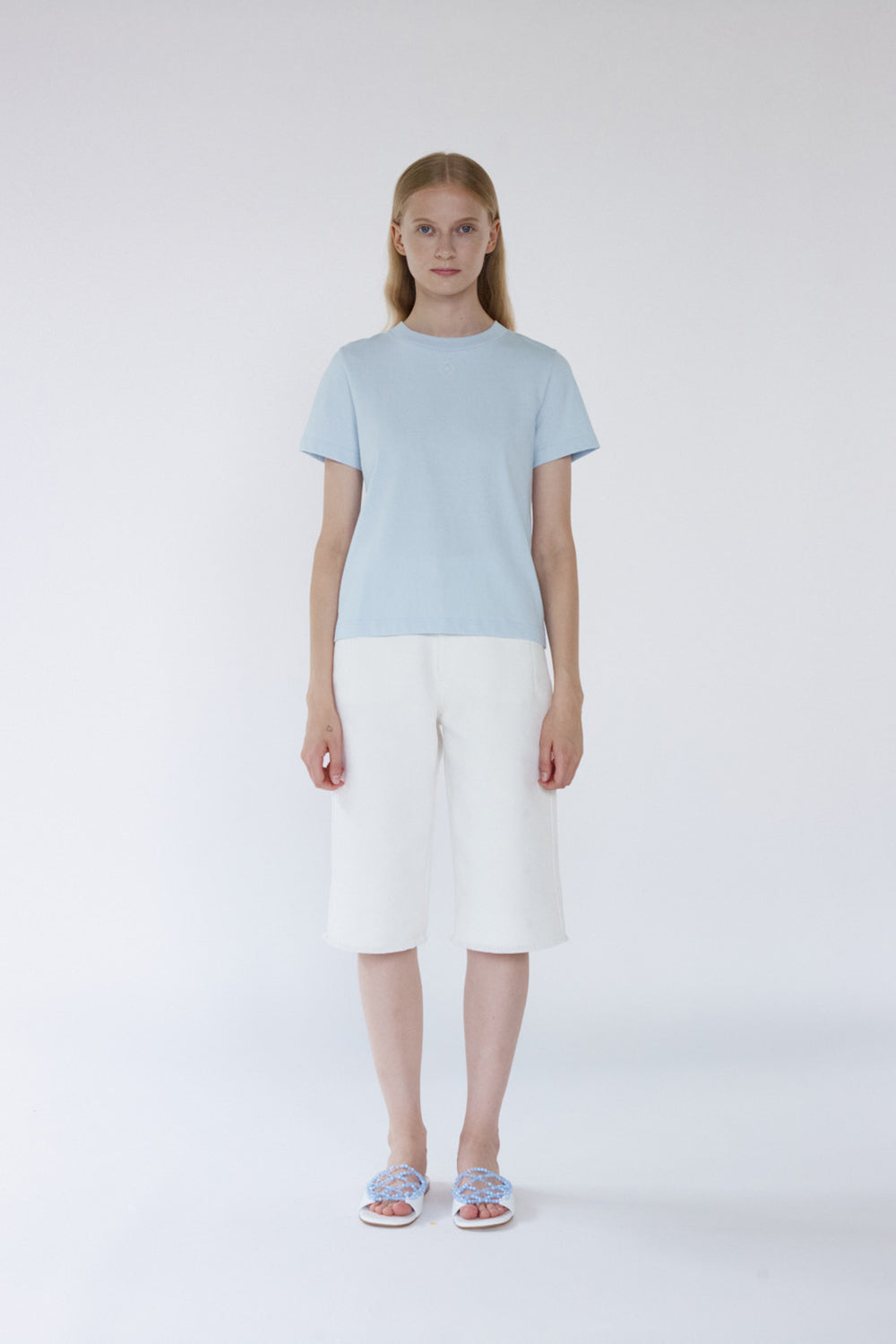 Lana Crewneck Top - Baby Blue