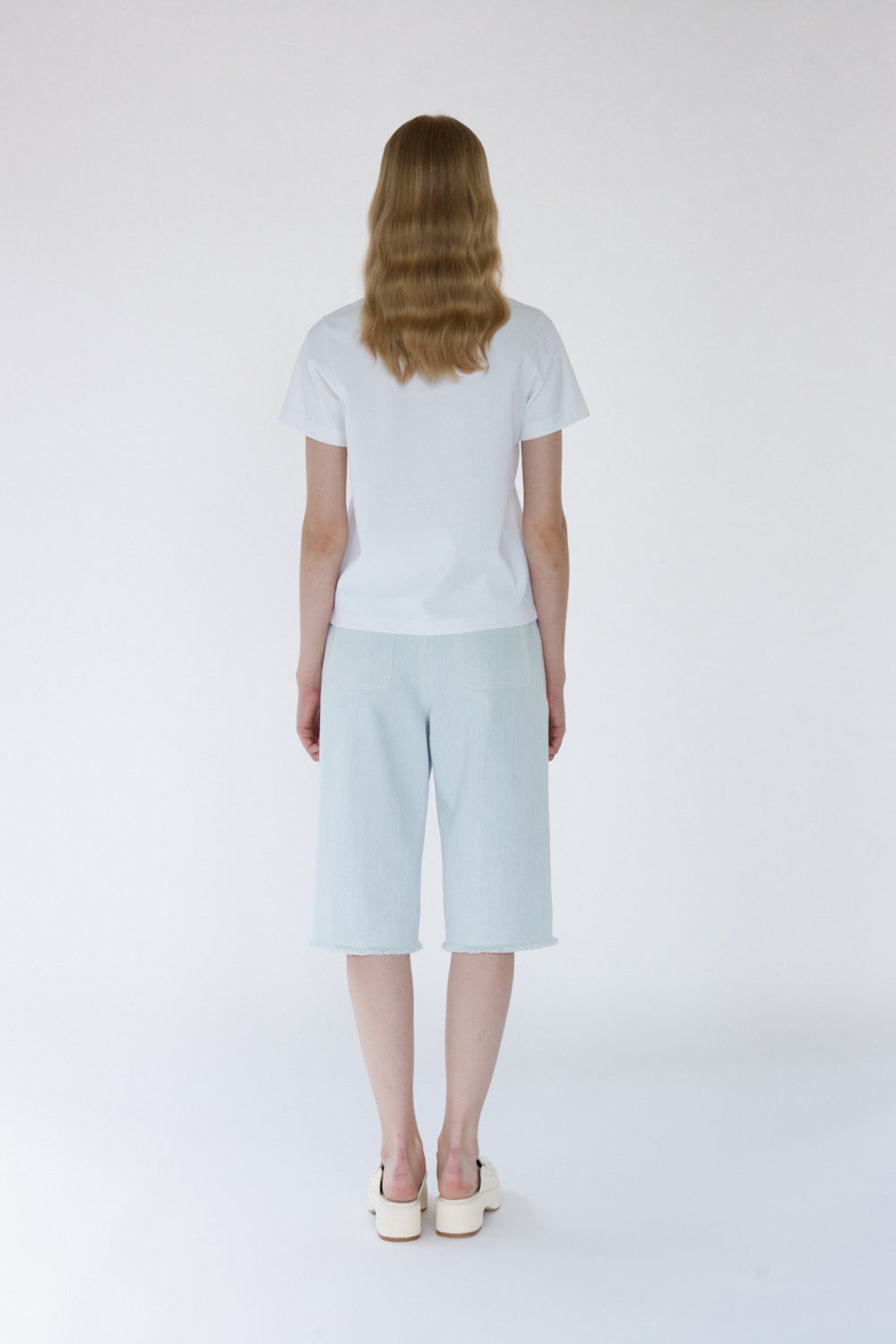 Lina Knit Crewneck Top - Baby Blue