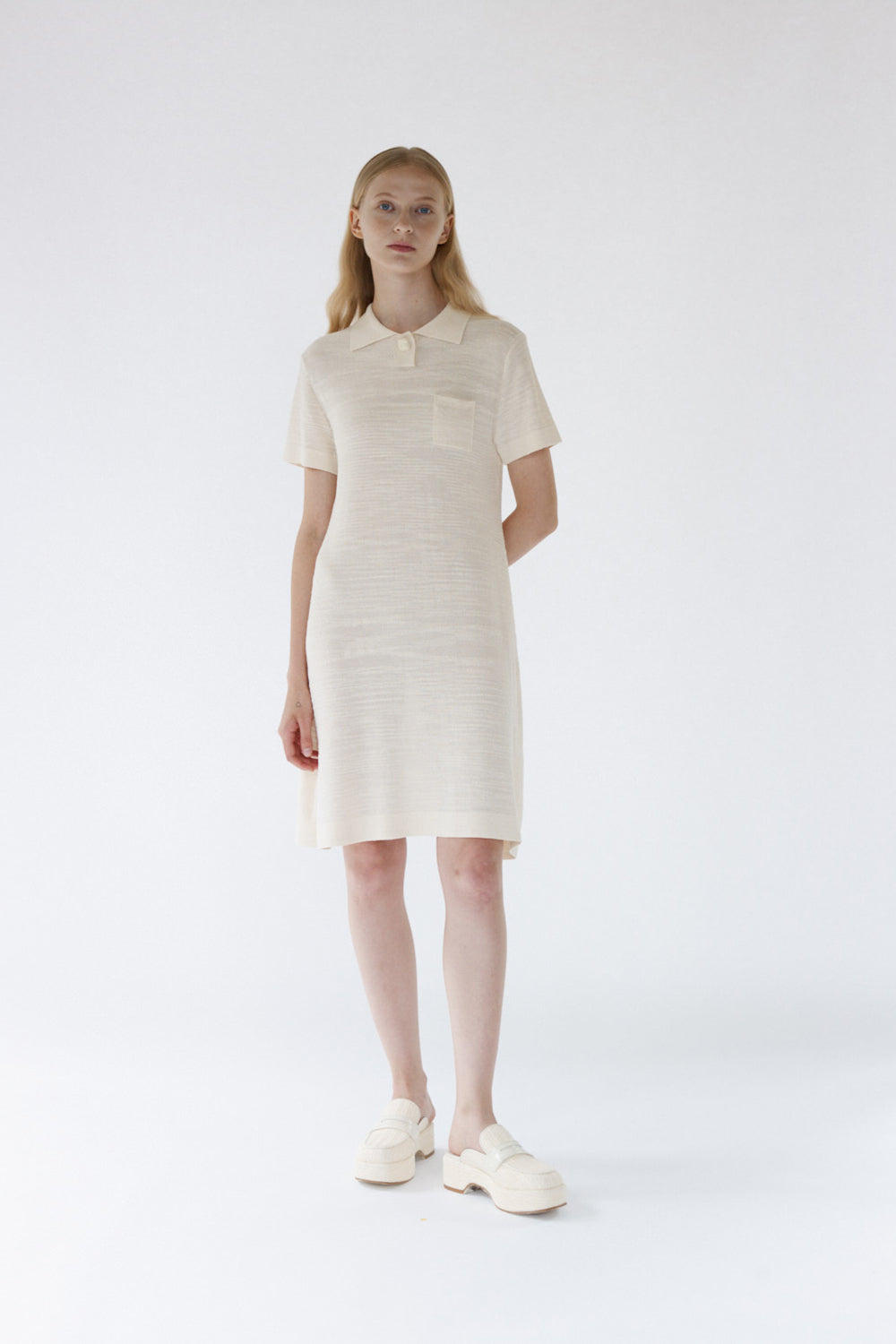 Emily Knit Mini Dress - Vanilla