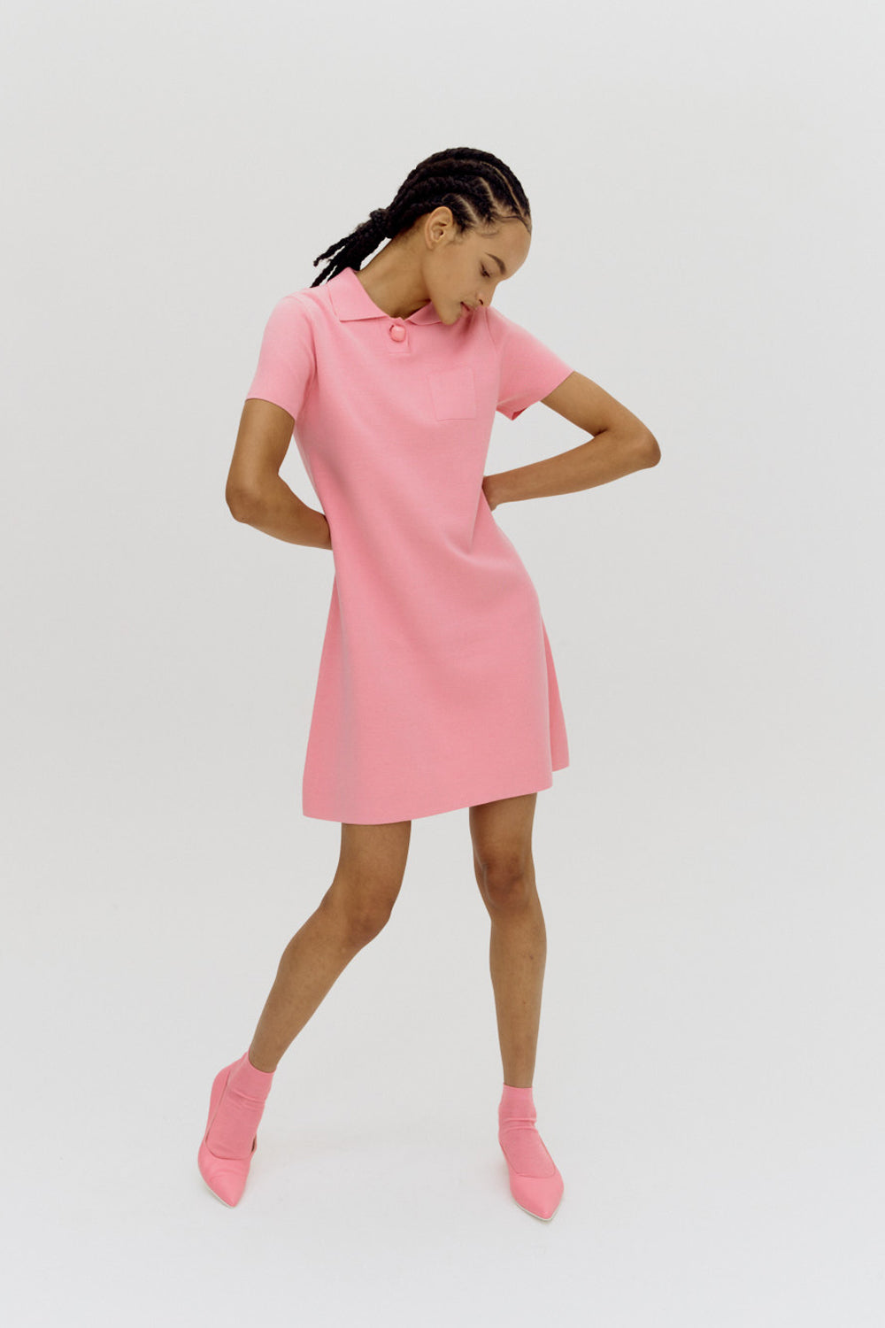 Emily Sorbet Pink Knit Dress
