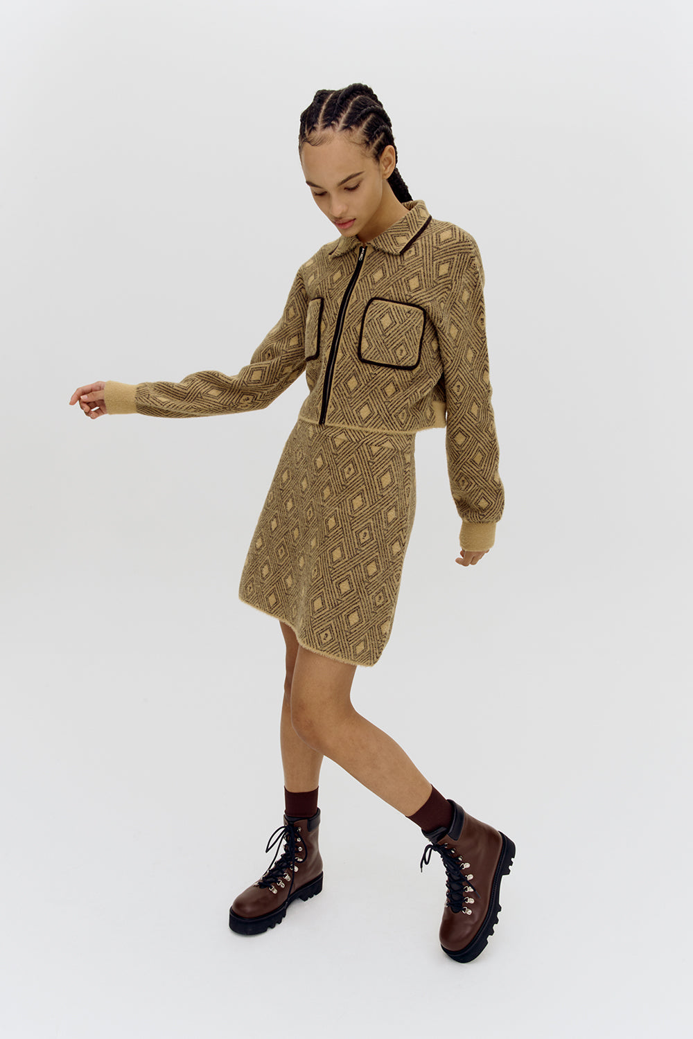Anna Mocha knit Jacket