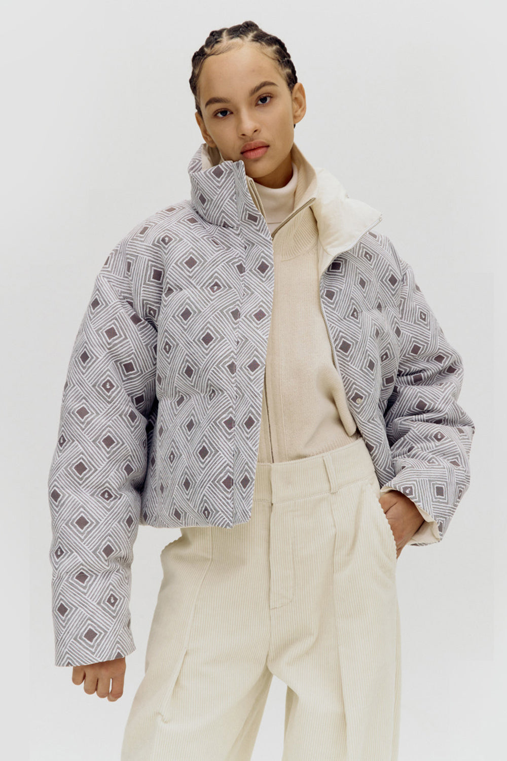 Melvin Reversible Jacquard Puffer Jacket