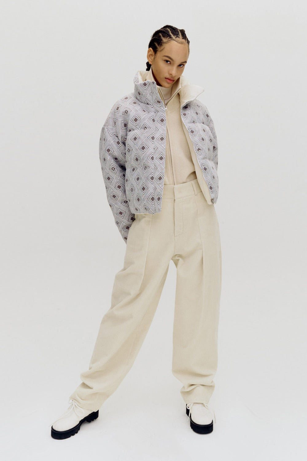 Melvin Reversible Jacquard Puffer Jacket