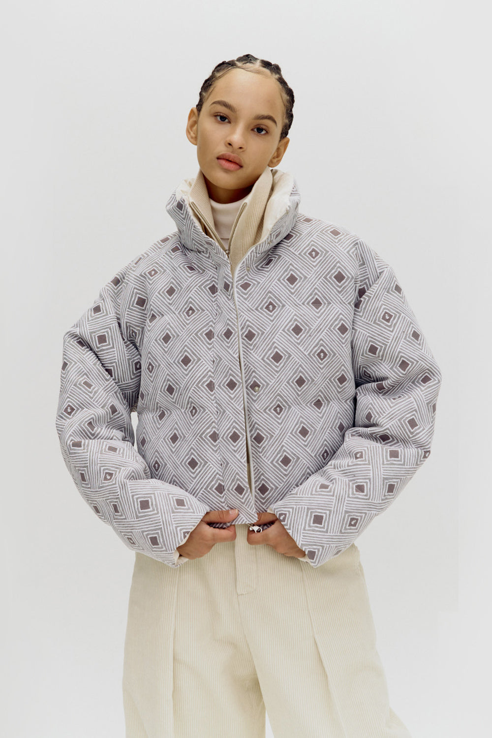 Melvin Reversible Jacquard Puffer Jacket