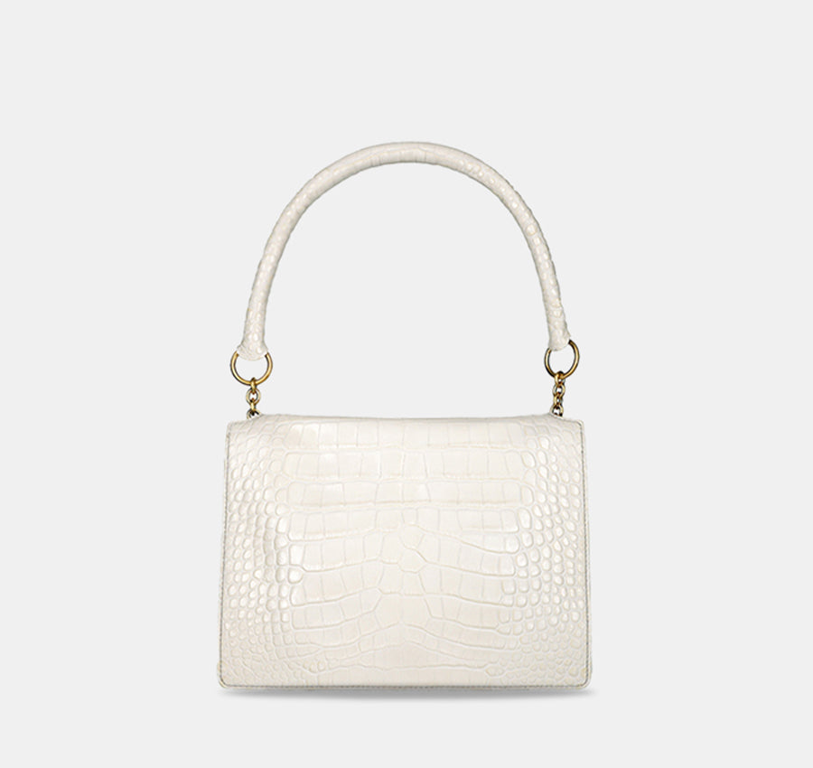 Fame Medium Bag - Coconut Milk (Croc Embossed)