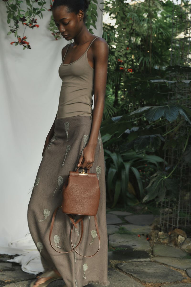 ミニ Lowa バッグ - チェスナット (スエード)