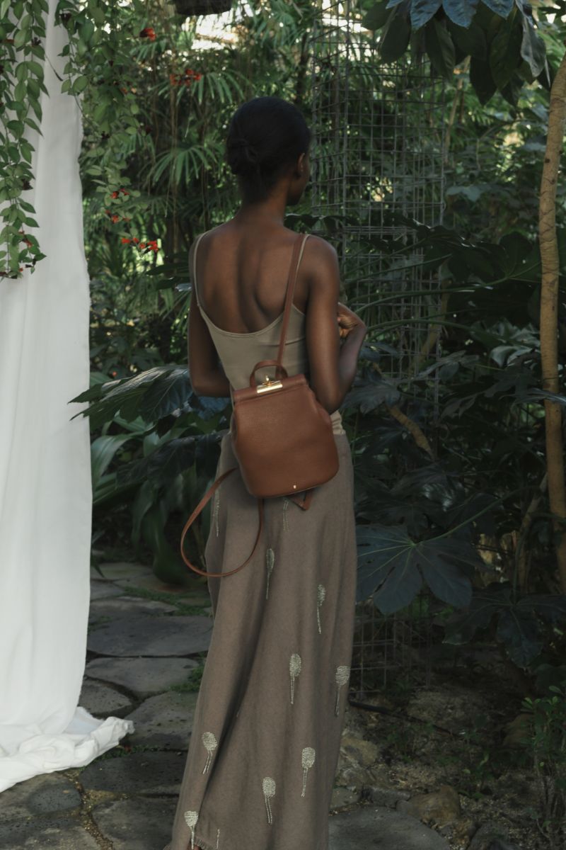 ミニ Lowa バッグ - チェスナット (スエード)