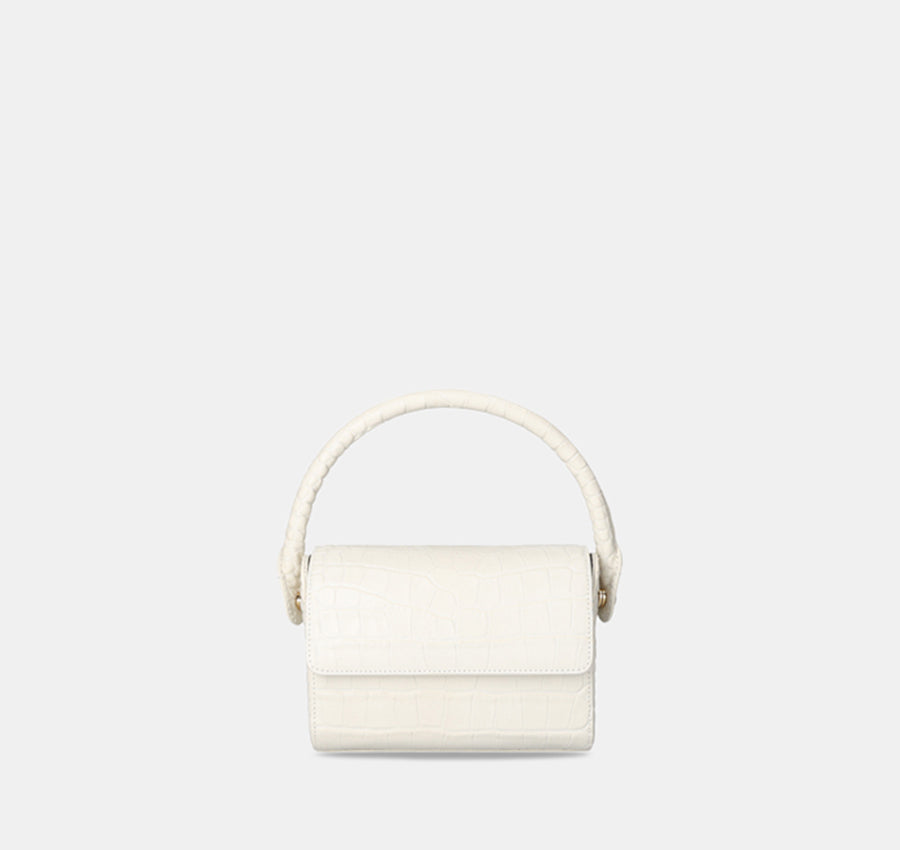 Song Yi Bag - Milk (Croc Embossed)
