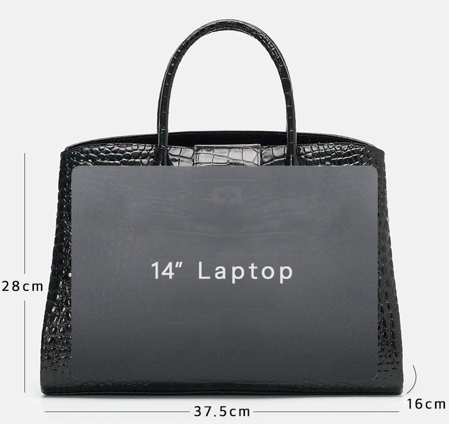 Rufos-LE Bag - Black (Croc Embossed)