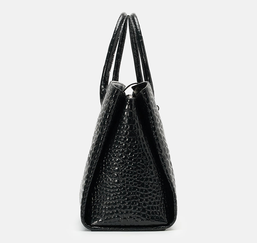 Rufos-LE Bag - Black (Croc Embossed)