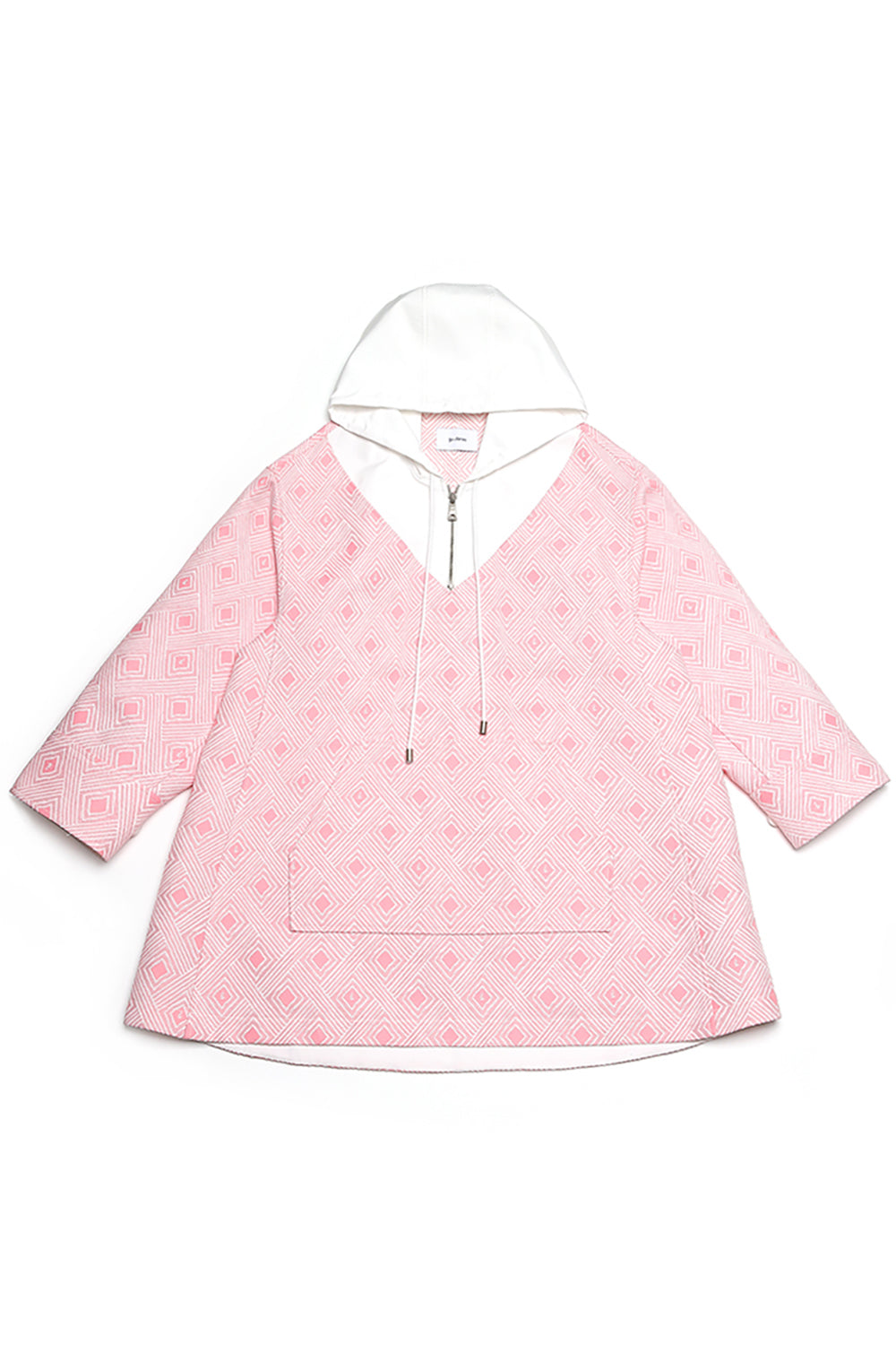 Elie Sorbet Pink Jacquard Half-zip Dress