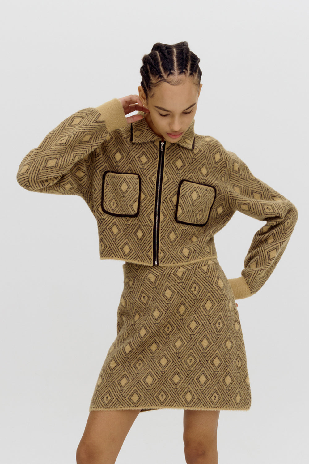 Anna Mocha knit Jacket