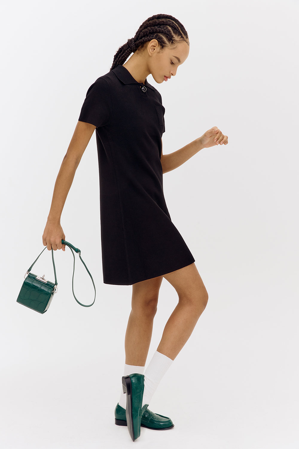 Emily Black Knit Dress
