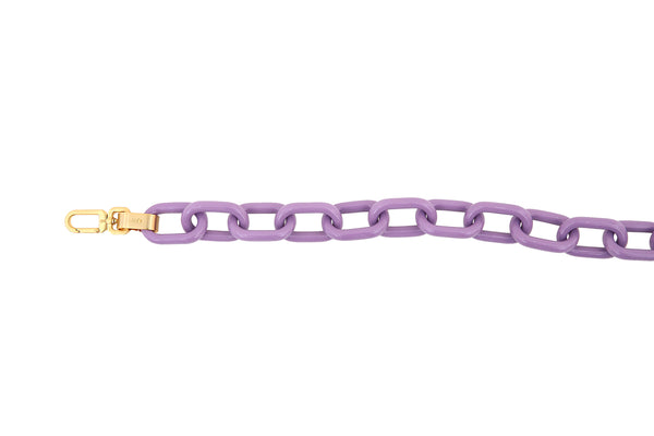 Lavender Candy Chain Strap with 24k Satin Gold Tone Metal