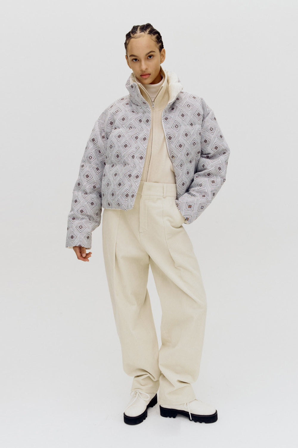 Melvin Reversible Jacquard Puffer Jacket