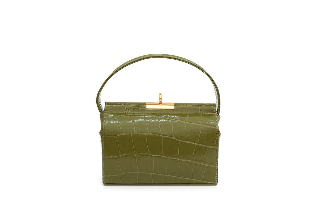 Croc Embossed Leather Handbags