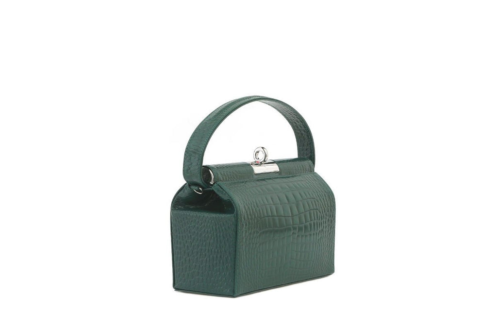 Milky Forest Croc-Embossed Leather Bag - gu_de