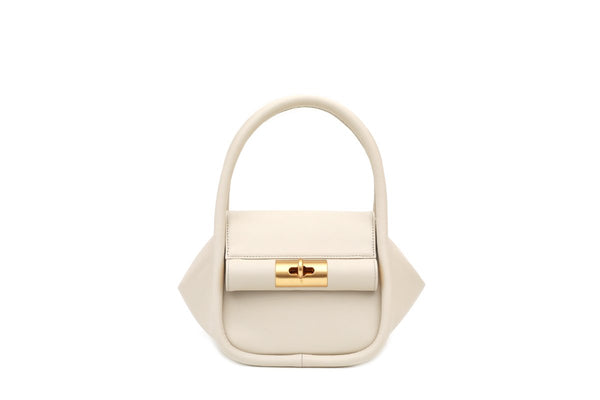 Love Cream Leather Bag 24k Gold Tone H W